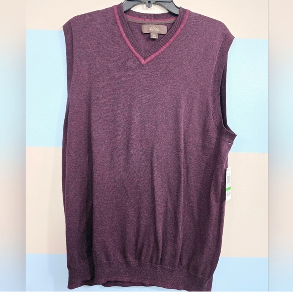 NWT Tasso Elba Macy's Men's Sweater Vest - Picture 2 of 7